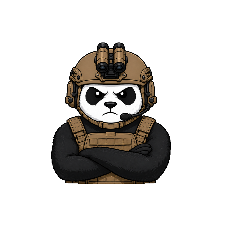 TRIGR tactical panda mascot