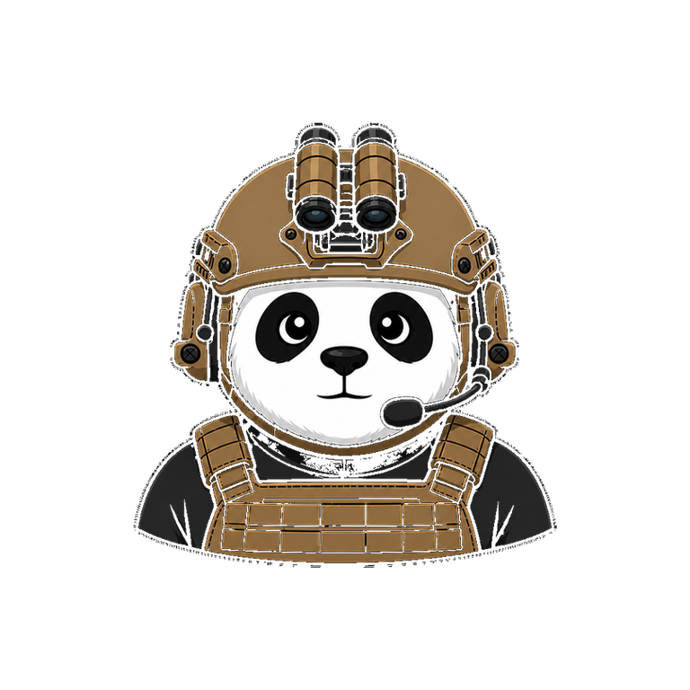 TRIGR tactical panda mascot