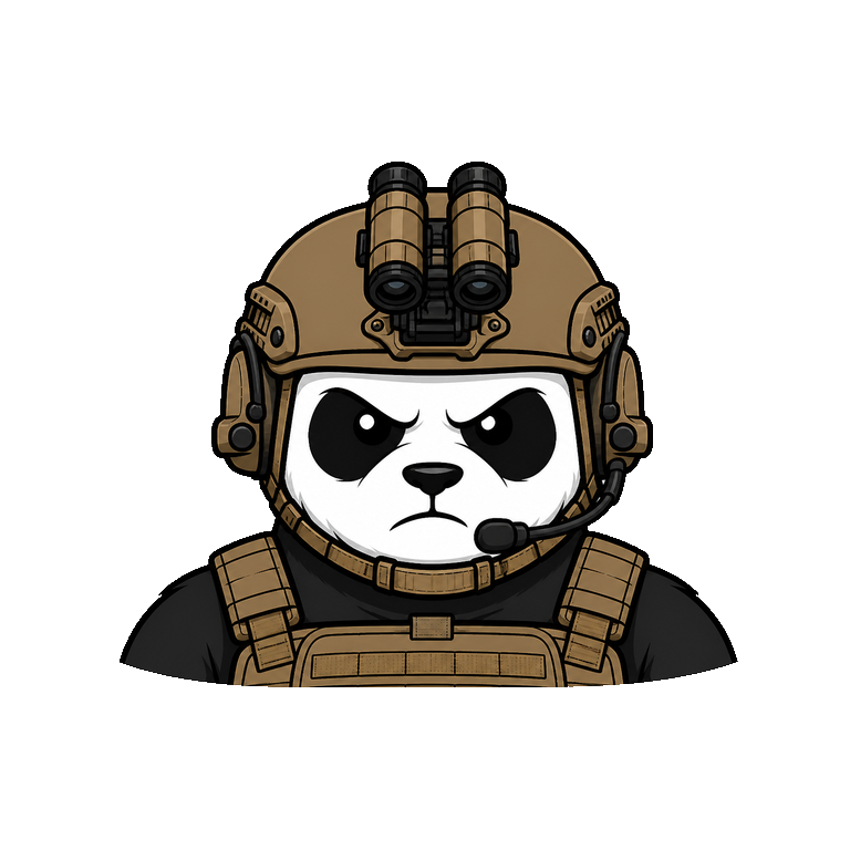 TRIGR tactical panda mascot
