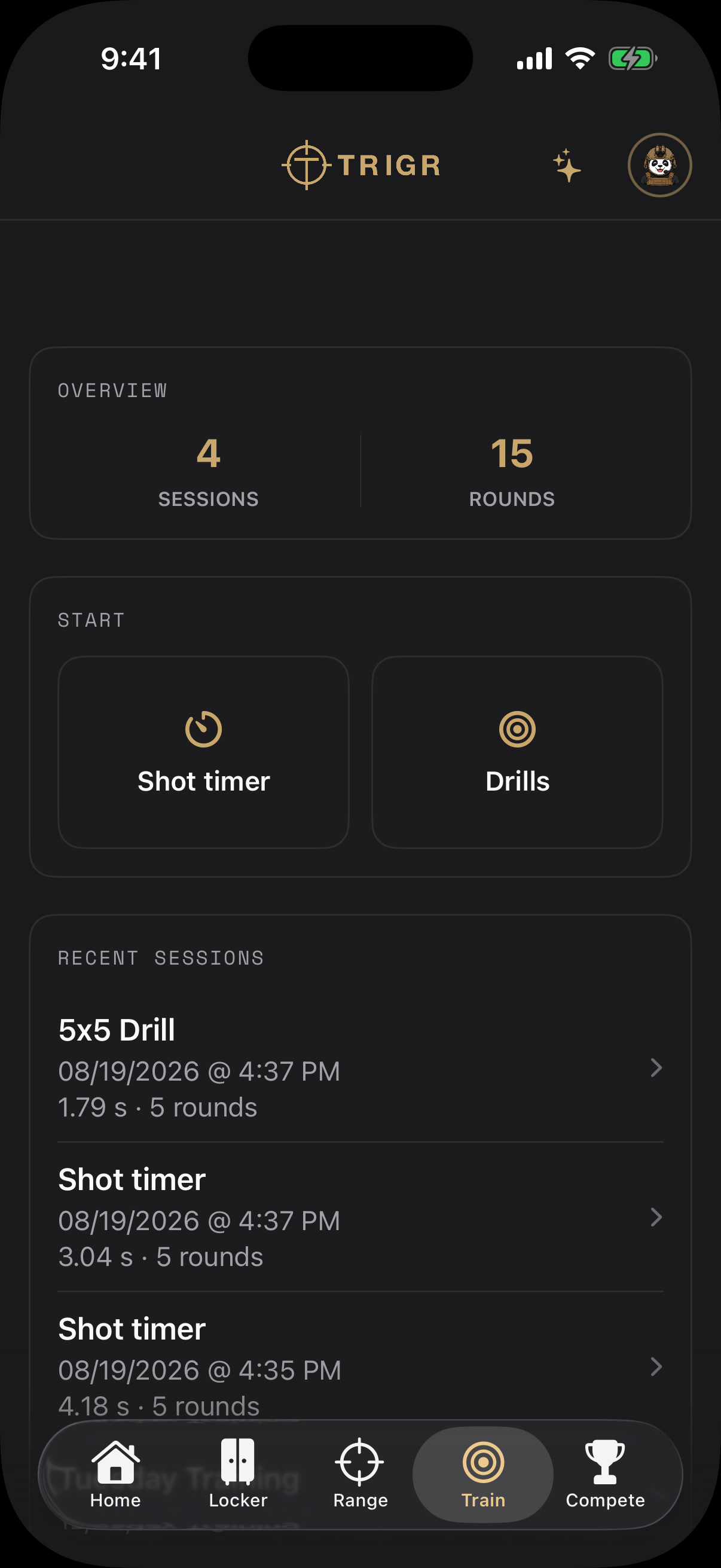 TRIGR Drill Library with accuracy and speed drills.